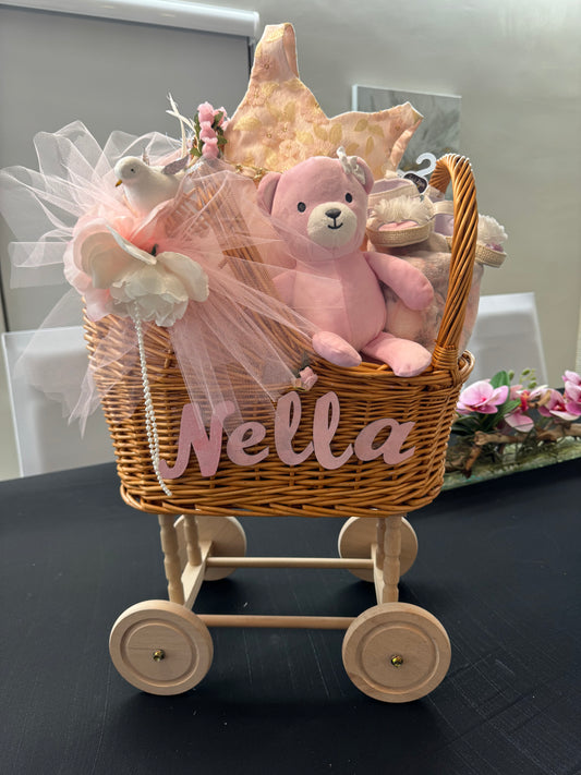 BABY GIRL STROLLER BASKET